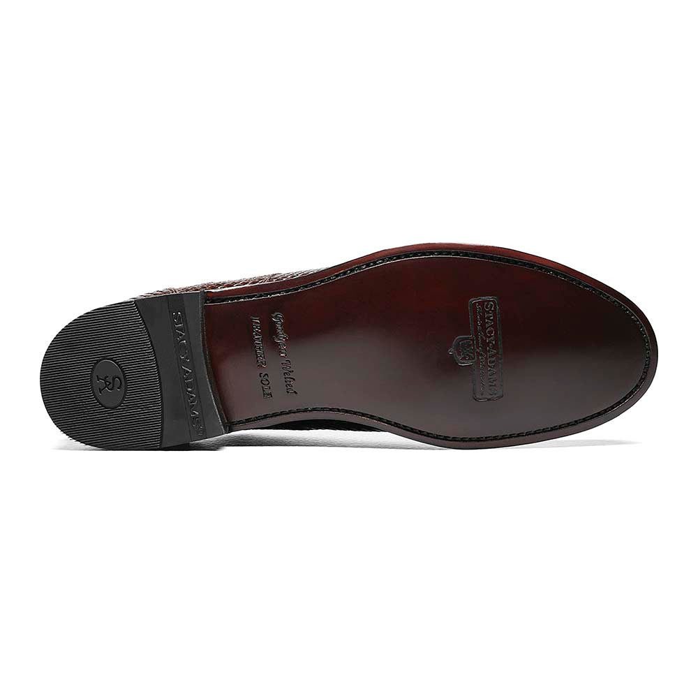 Stacy Adams Men's Madison Brown Anaconda Print Plain Toe Oxford
