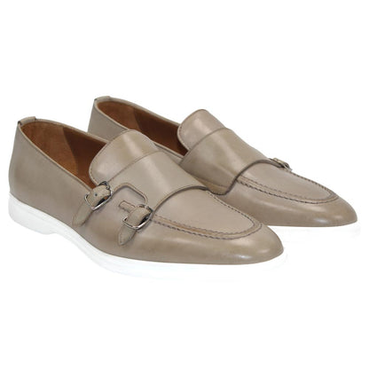 Duca Men's Rimini Beige Italian Calf Leather Slip-On Loafer