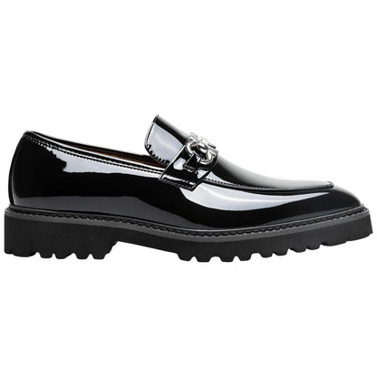 Stacy Adams Carabello Moc Toe Bit Slip-On - Black Patent