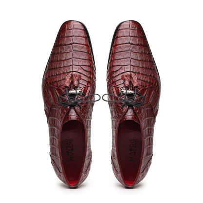 Marco Di Milano Lacio Derby Wine Caiman Shoes