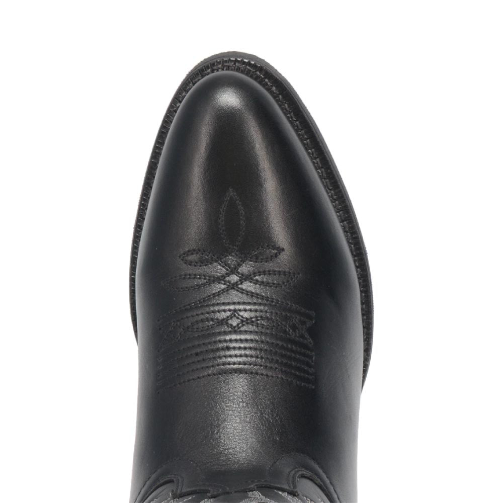 Laredo Birchwood Black Leather Mid Round Toe Western Cowboy Boot (US Men Size)