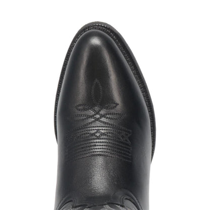 Laredo Birchwood Black Leather Mid Round Toe Western Cowboy Boot (US Men Size)