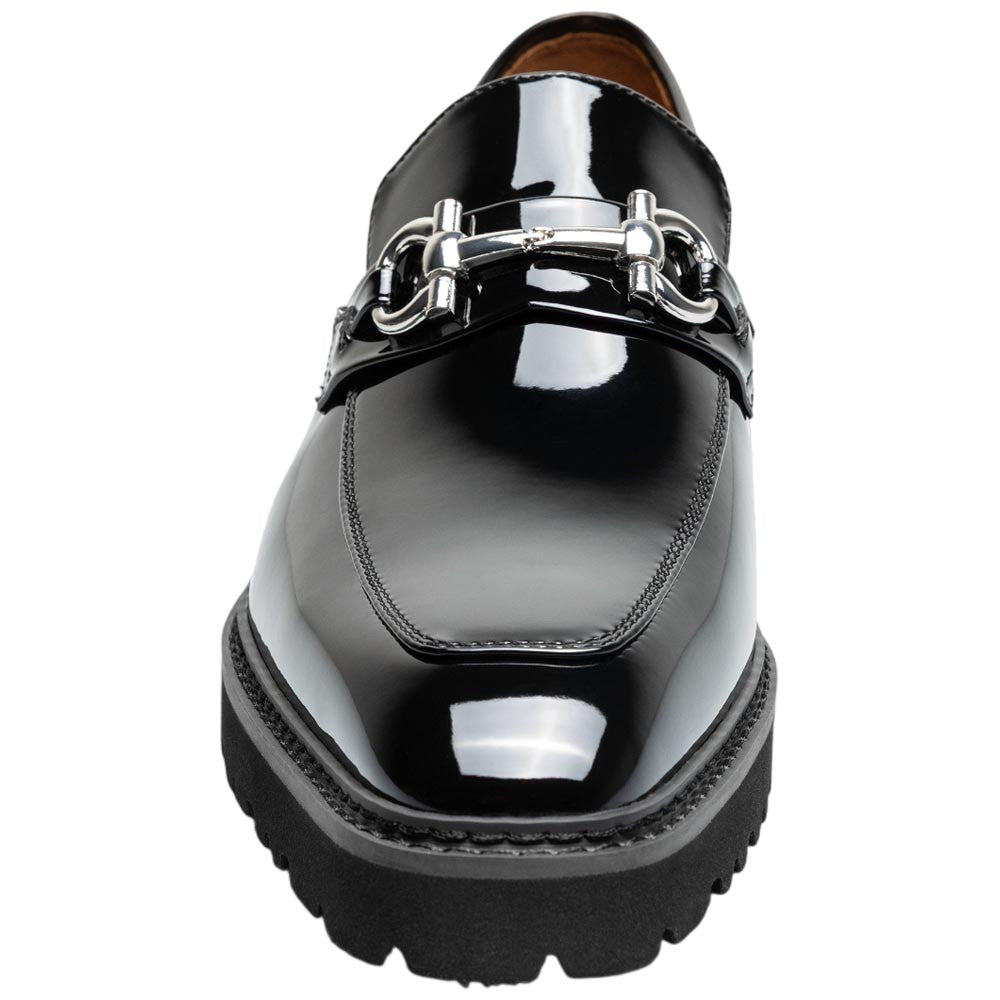 Stacy Adams Carabello Moc Toe Bit Slip-On - Black Patent
