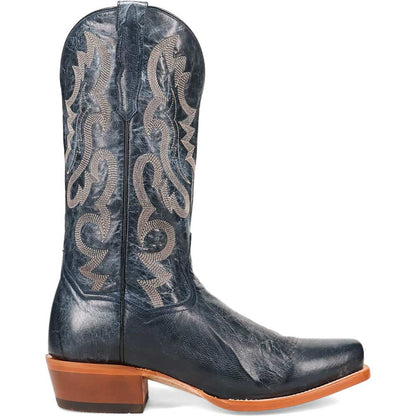 Dan Post Calvin Blue Leather Toe Shape 7 Western Cowboy Boots (USA Men Size)