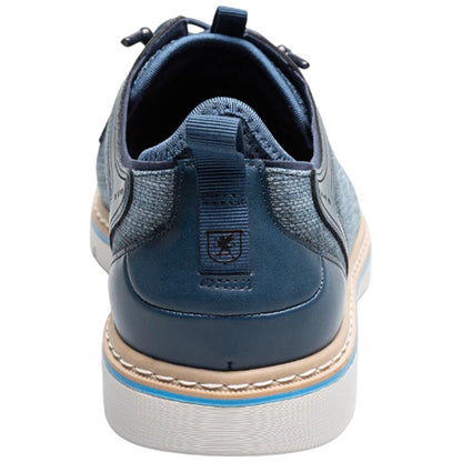 Stacy Adams Sebert Plain Toe Navy Elastic Lace Sneakers for Men