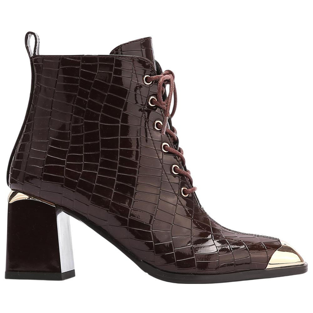 Lady Couture Fantastic Brown Style Forward Ankle Boots