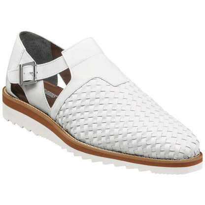 Stacy Adams Alvarado White Woven City Sandal for Men