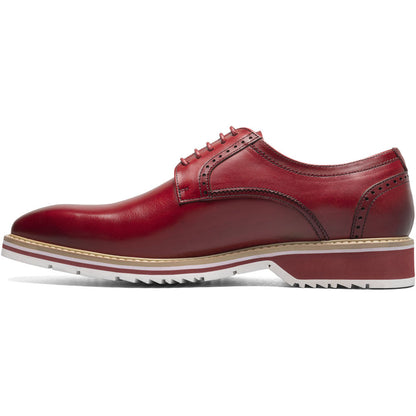 Stacy Adams Barringer Plain Toe Oxford in Red
