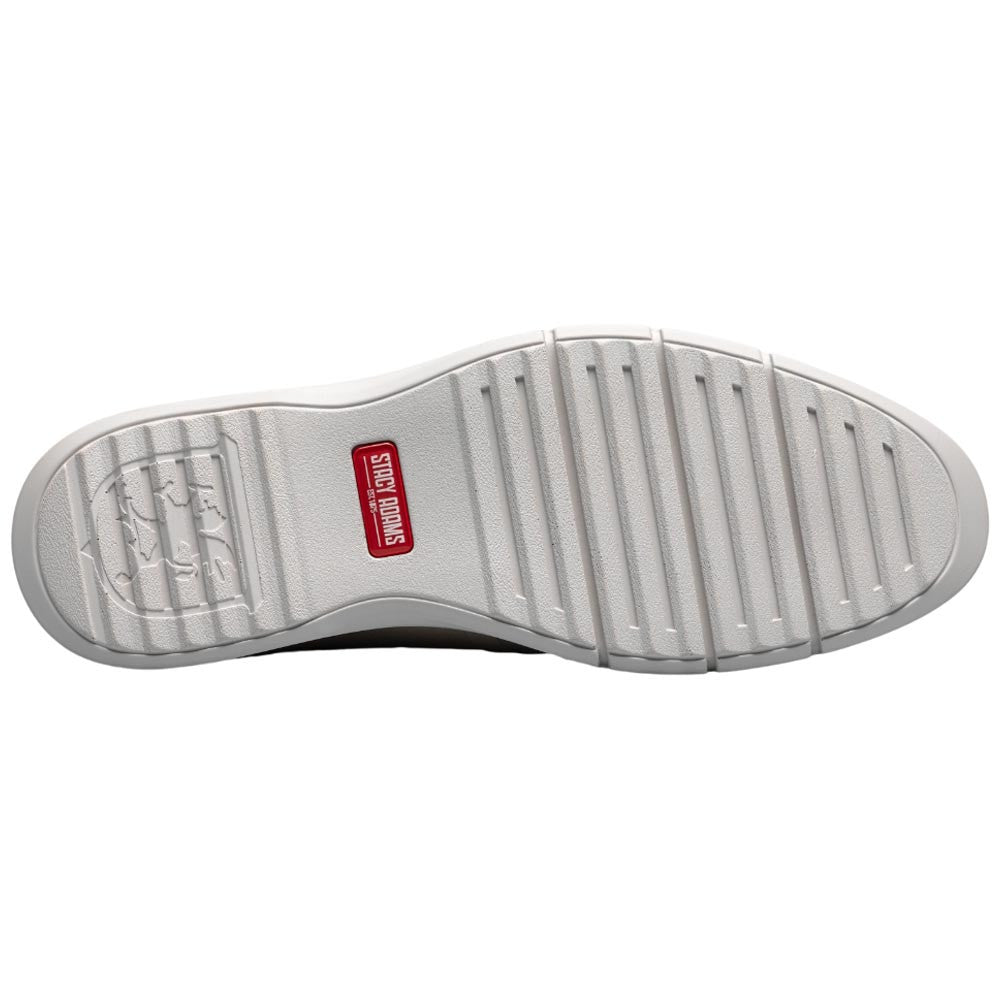 Stacy Adams Synchro Plain Toe Elastic Lace Cream Casual Hybrid Shoes for Men