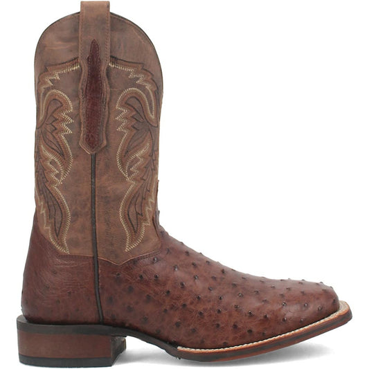 Dan Post Alamosa Brown Genuine Ostrich 11” Square Toe Cowboy Certified Boot