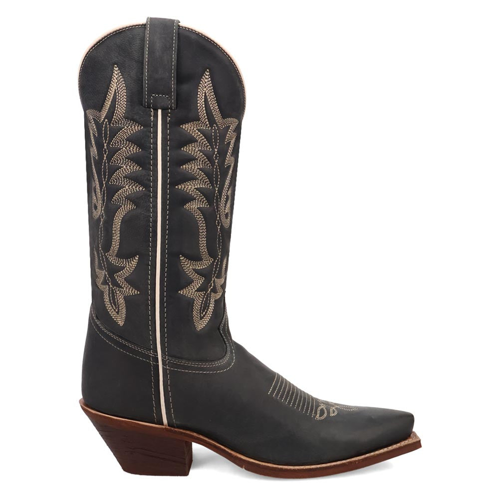 Laredo Carly Navy Leather Snip Toe Western Cowgirl Boots (USA Women Size)