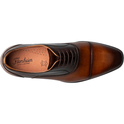 Florsheim Sorrento Cognac Multi Lux Cap Toe Balmoral Oxford Men's Shoes