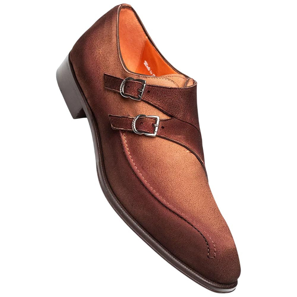 Mezlan Cascade Suede Double Monk Strap - Men's Sport Modern Double Monk