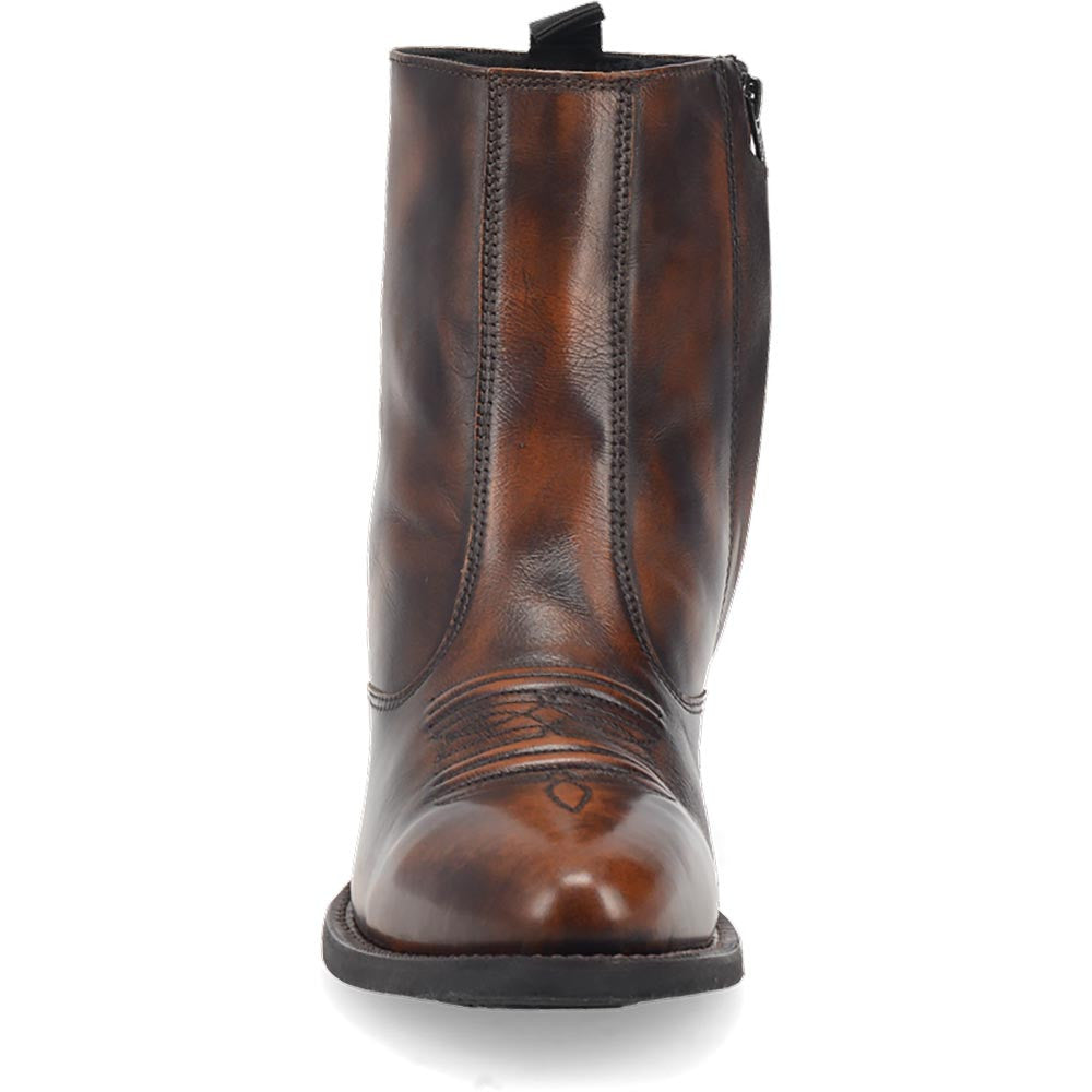 Laredo Fletcher Tan Leather Round Toe Inside Zipper Dress Boots (USA Men Size)