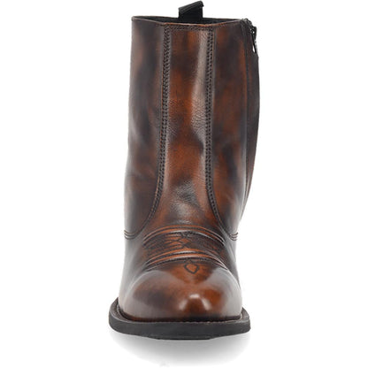 Laredo Fletcher Tan Leather Round Toe Inside Zipper Dress Boots (USA Men Size)