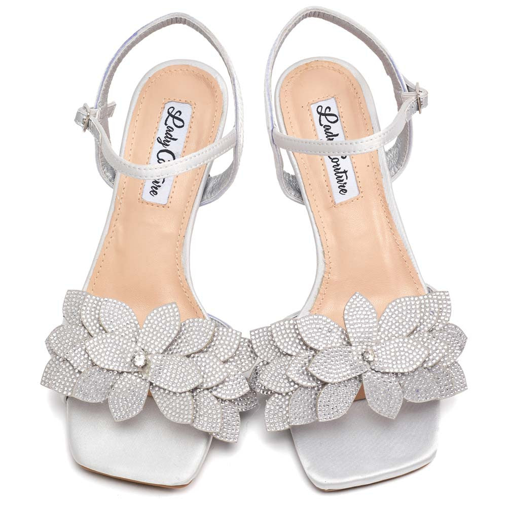 Lady Couture Lori Sandal 2” Heel in Silver