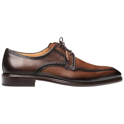 Mezlan Hatley Patina Calf Derby - Men's Chocolate Artisanal Patina Calf Derby