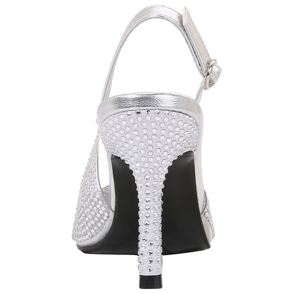 Lady Couture Irene 3.5” High Heel Pumps in Silver