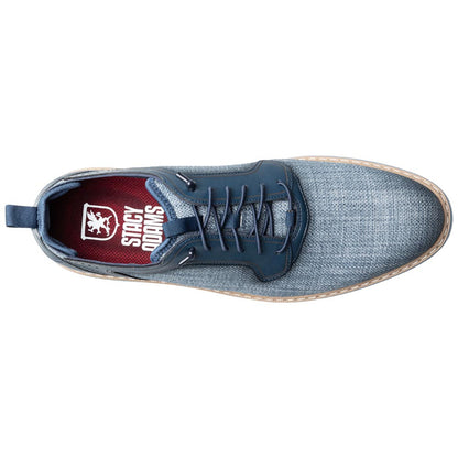 Stacy Adams Sebert Plain Toe Navy Elastic Lace Sneakers for Men