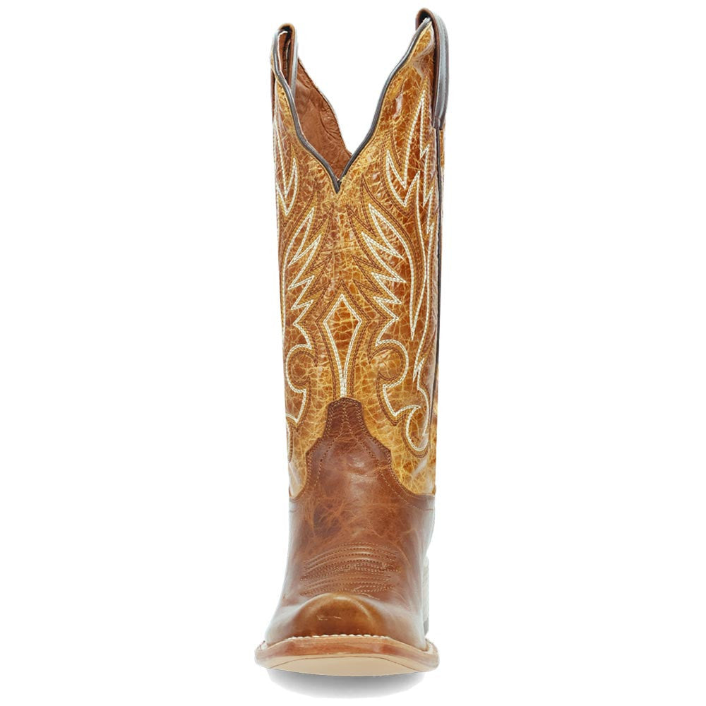 Dan Post Amber Trail Leather Honey Cutter Toe Western Cowgirl Boots