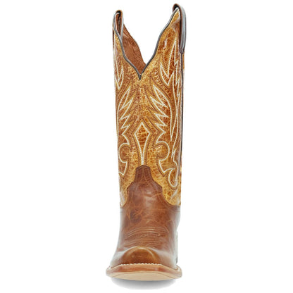 Dan Post Amber Trail Leather Honey Cutter Toe Western Cowgirl Boots