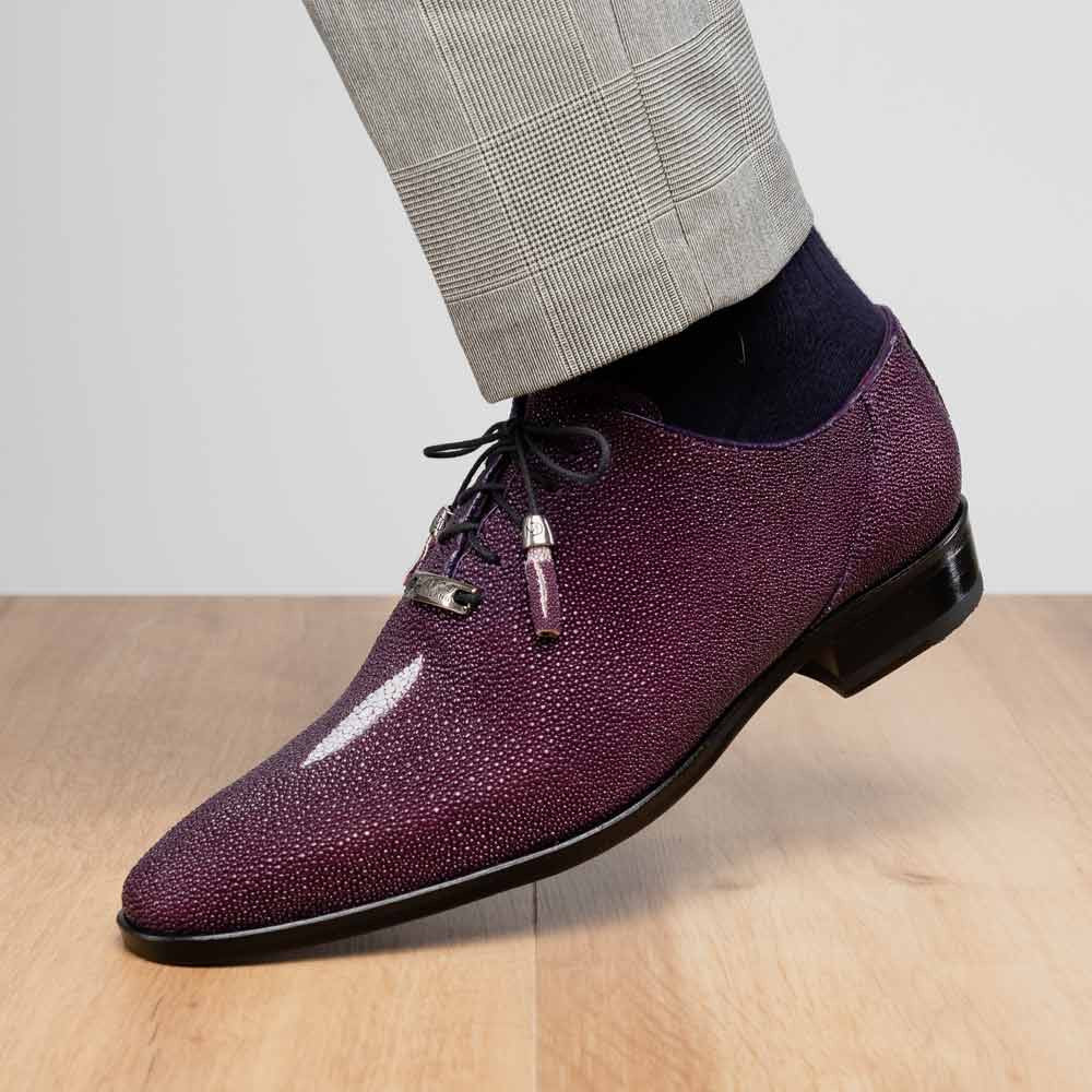 Marco Di Milano Rimini Genuine Stingray Lace-Up Shoe - Purple