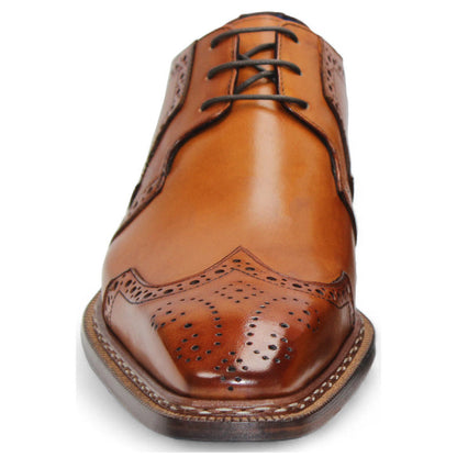 EMILIO FRANCO Marco Gold Calf-Skin Leather Oxfords Shoes
