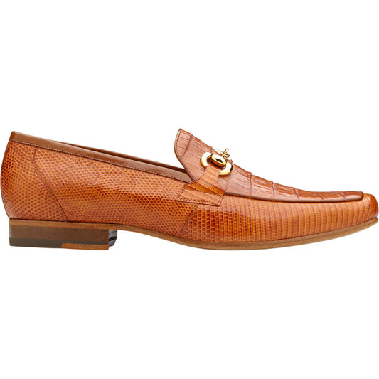 Belvedere Udine Brandy Men’s Genuine Caiman & Lizard Loafers