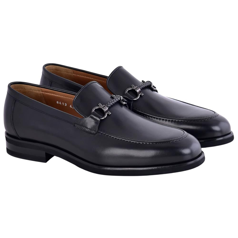 Corrente Men's Horsebit Loafer - Black