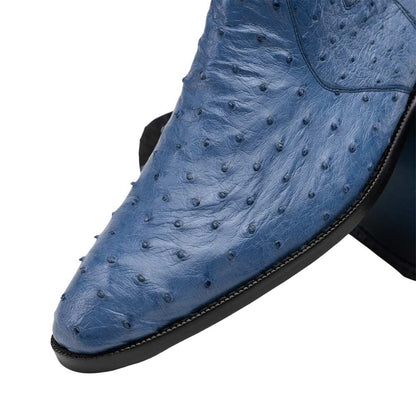 Marco Di Milano Giorgio Genuine Ostrich Chelsea Boot - Blue Jeans