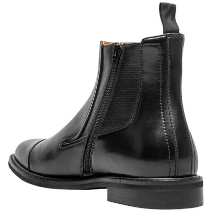 Stacy Adams Berkshire Cap Toe Side Zip Boot - Black