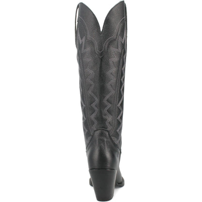 Dingo High Cotton Black Leather Snip Toe Western Cowgirl Boots (USA Women Size)