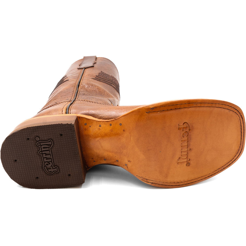 Ferrini Men's Patriot Honey Square Toe Leather Cowboy Boots