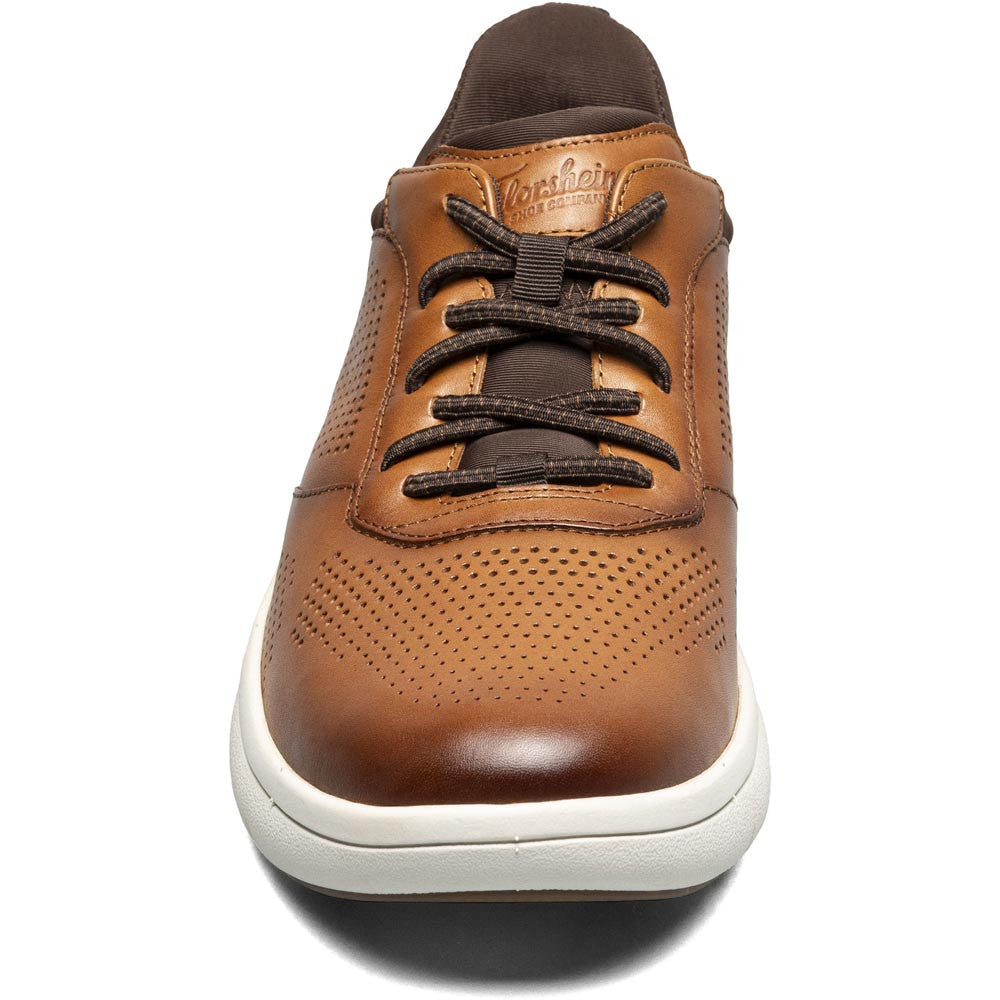 Florsheim Fleet Cognac Perf Toe Elastic Lace Men's Sneaker