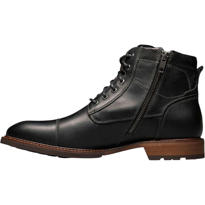 Florsheim Lodge Black CH Cap Toe Lace Boots