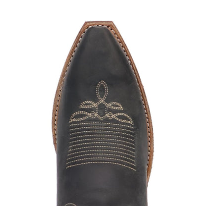 Laredo Carly Navy Leather Snip Toe Western Cowgirl Boots (USA Women Size)