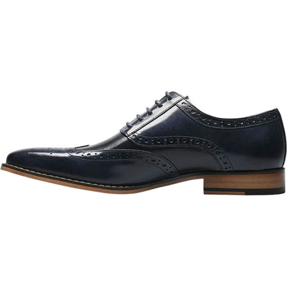 Stacy Adams Tinsley Cobalt & Navy Leather Wingtip Oxfords