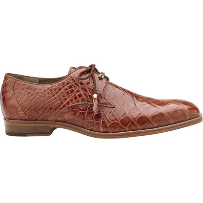 Belvedere Lago Men's Tassel Lace Cognac Alligator Shoe