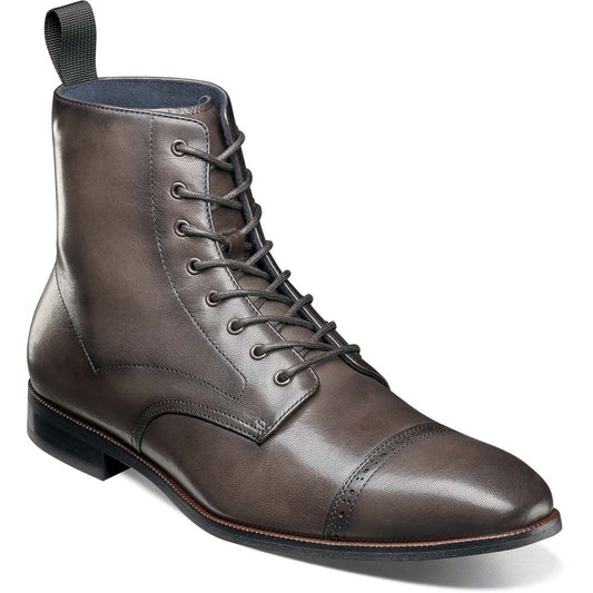 Stacy Adams Henry Cap Toe Lace Up Boot in Gray