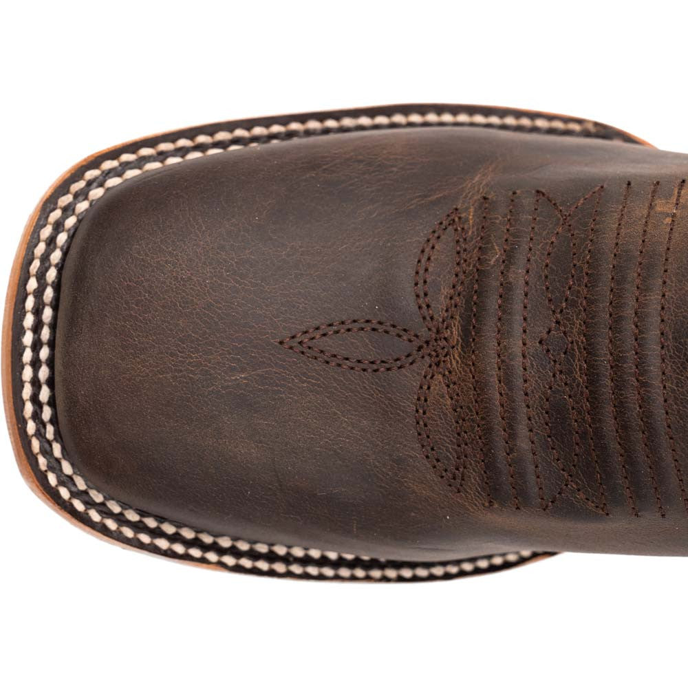 Ferrini Men's Patriot Chocolate Square Toe Leather Cowboy Boots