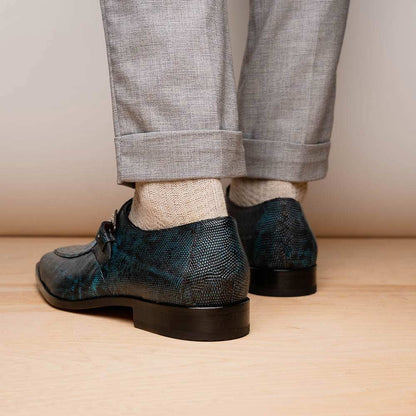 Toluca Genuine Crocodile and Lizard Skin Monk Strap | Marco Di Milano Exotic