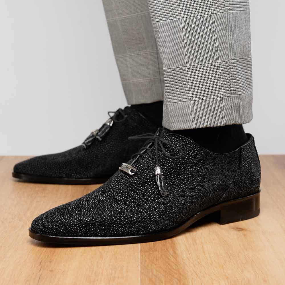 Marco Di Milano Rimini Genuine Stingray Lace-Up Shoe - Black