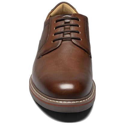 Norwalk PlainToe Oxford | Florsheim Cognac Tumbled Dress Shoes for Men
