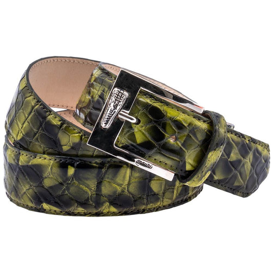 MAURI Men’s Alligator Leather Crispy Green 40mm Luxury Dress Belt