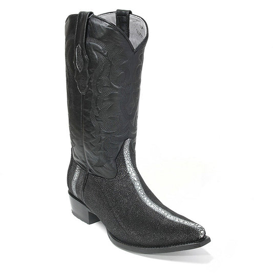 Los Altos Black Snip Toe Genuine Stingray