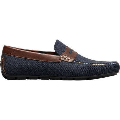 Florsheim Motor Navy Multi Knit Moc Toe Penny Driver Men's Shoes