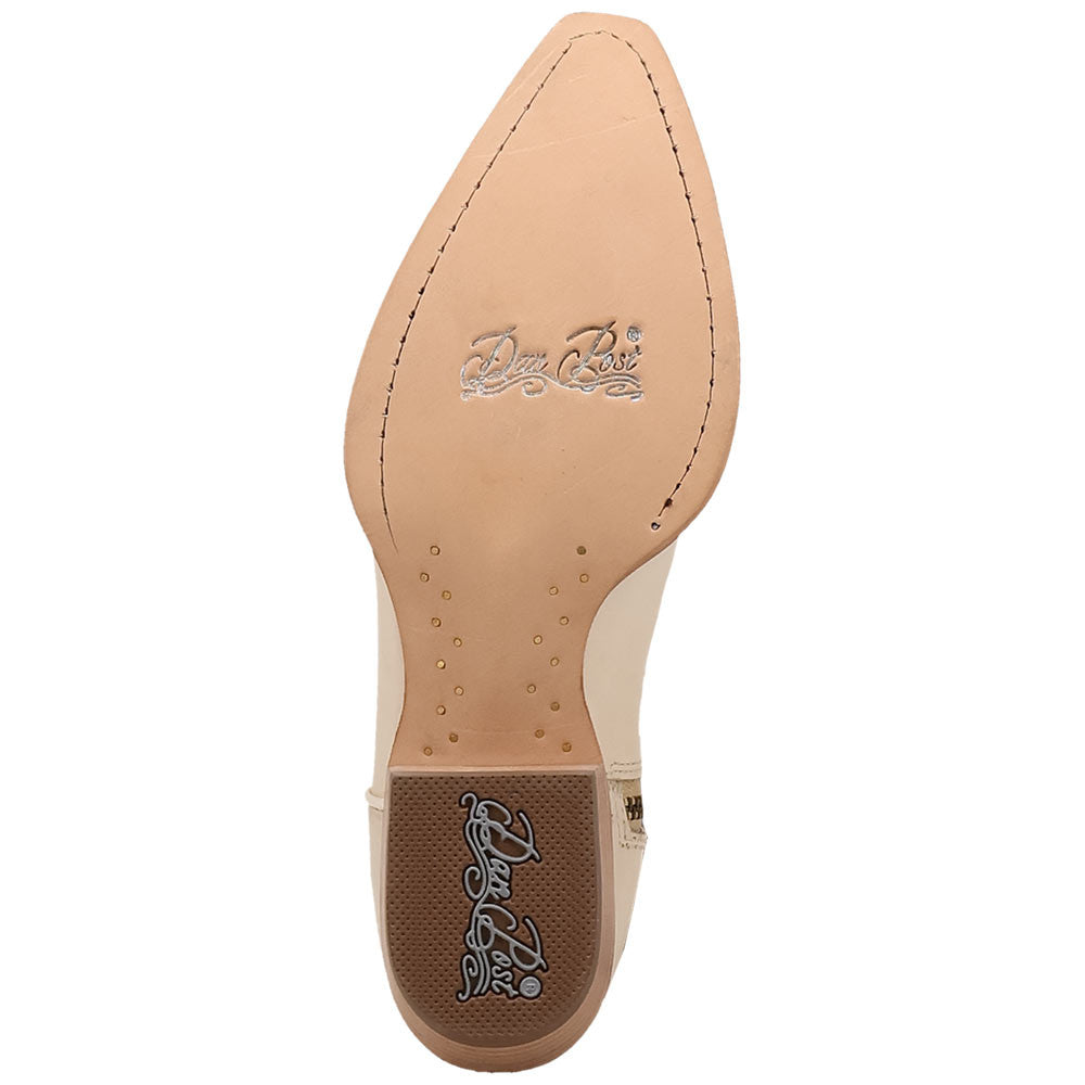 Dan Post Heartland Bone Leather Snip Toe Zipper Western Cowgirl Boots