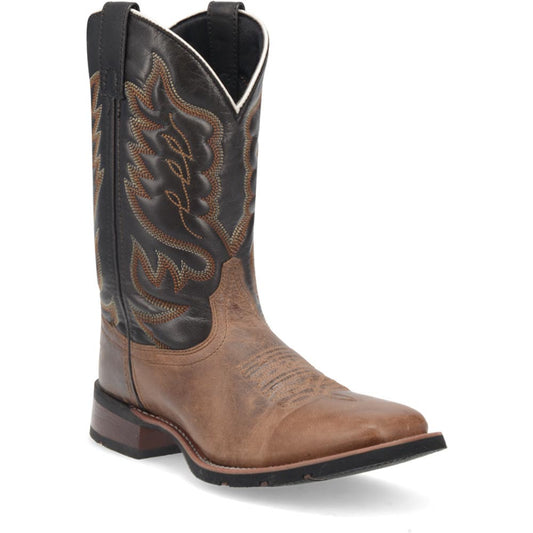 Laredo Montana Sand/Brown Leather Square Toe Western Cowboy Boots (USA Men Size)