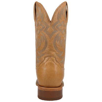 Dan Post Sonara Honey Leather Broad Square Toe Western Cowboy Boots