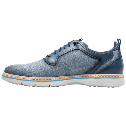 Stacy Adams Sebert Plain Toe Navy Elastic Lace Sneakers for Men